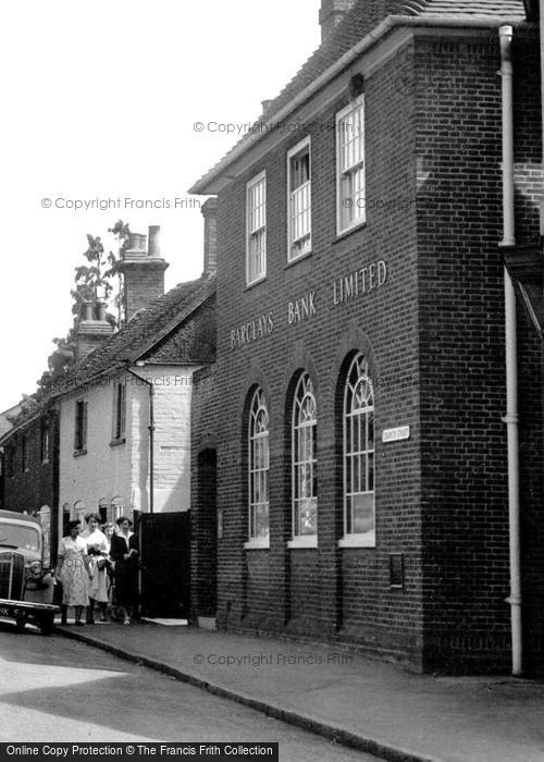 Photo of Welwyn, Barclays Bank, Church Street c.1955
