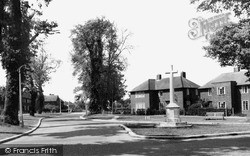 Memorial And Hollybush Lane c.1955, Welwyn Garden City