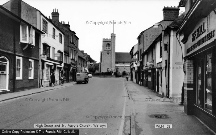 Photo of Welwyn, High Street And Church c.1965