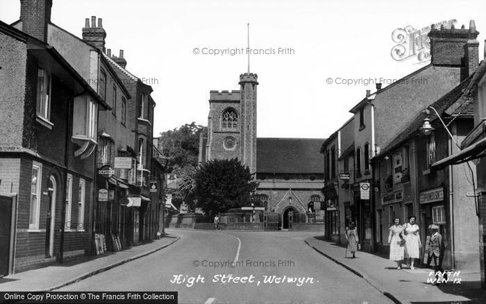 Photo of Welwyn, High Street c.1955