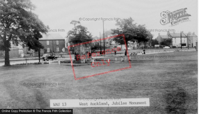 Photo of West Auckland, The Jubilee Monument c.1955