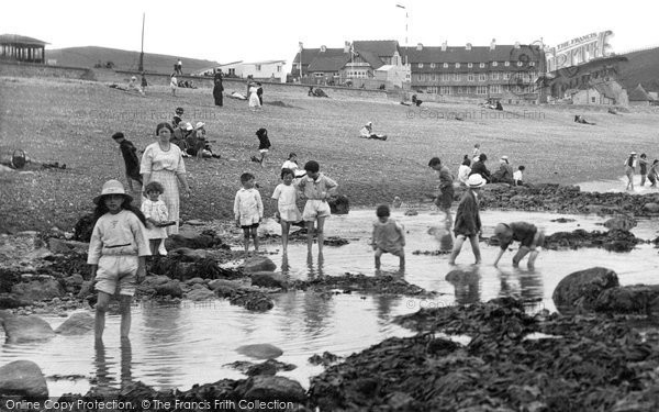 Photo of West Bay, Children Rock Pooling 1922