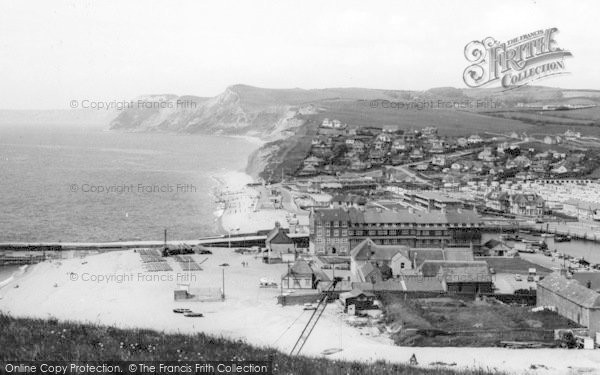 Photo of West Bay, From The Cliffs c.1965