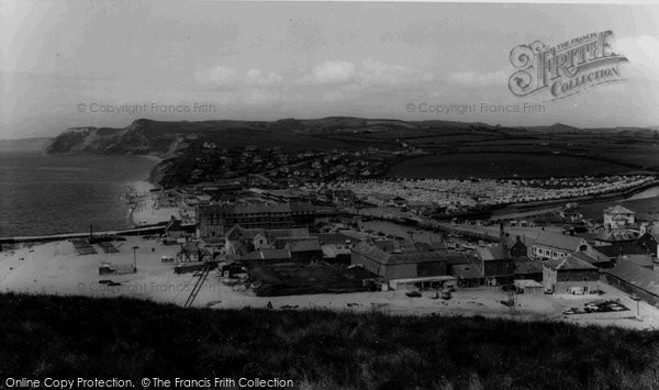 Photo of West Bay, From The Cliffs c.1965