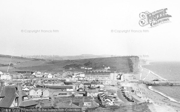 Photo of West Bay, From West Cliff c.1955