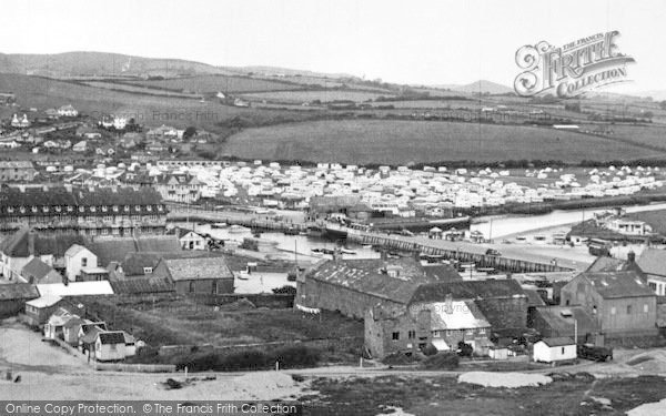 Photo of West Bay, General View From East Cliff c.1955