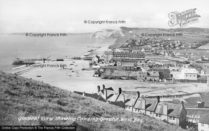 Photo of West Bay, General View Showing Camping Ground c.1939