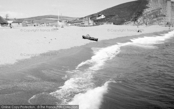 Photo of West Bay, The Beach And Cliffs c.1960