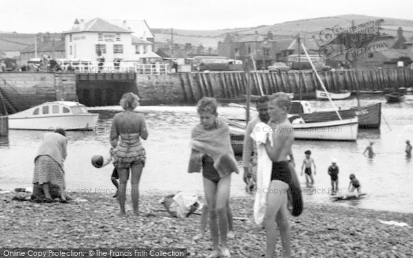 Photo of West Bay, The Harbour c.1955