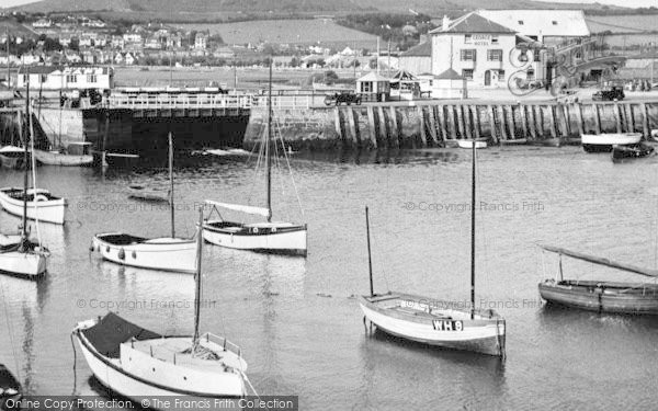 Photo of West Bay, The Harbour c.1955