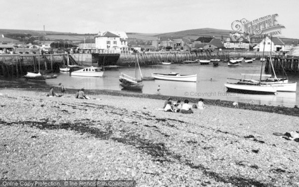 Photo of West Bay, The Harbour c.1955