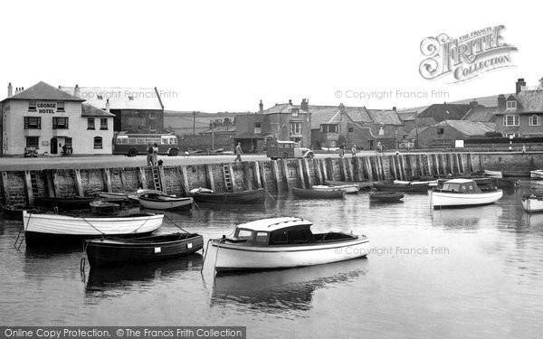 Photo of West Bay, The Harbour c.1955