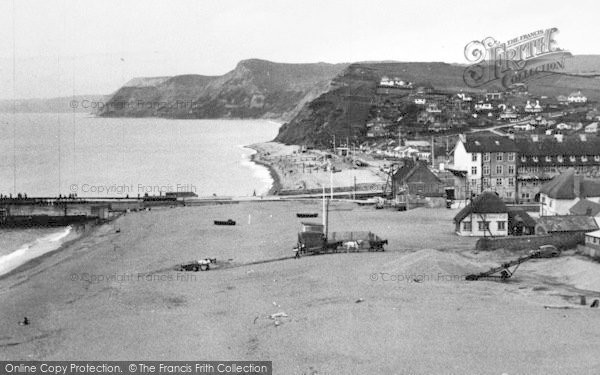 Photo of West Bay, View From East Cliff c.1955