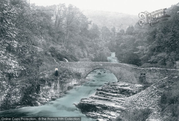 Photo of West Burton, Bridge And Fall 1893