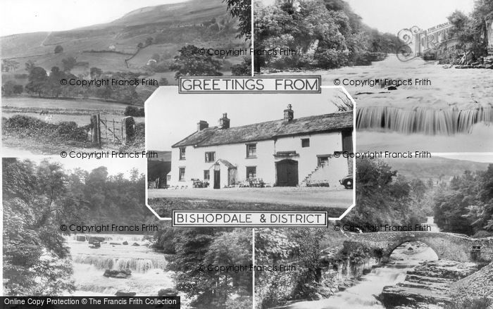 Photo of West Burton, Greetings From Bishopdale Composite c.1955