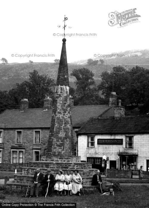 Photo of West Burton, Sitting Around Market Cross c.1955