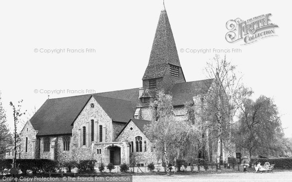 Photo of West Byfleet, St John's Church c1955