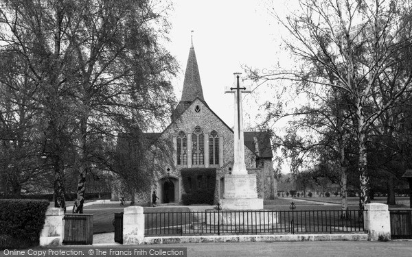 Photo of West Byfleet, St John The Baptist And War Memorial c.1955