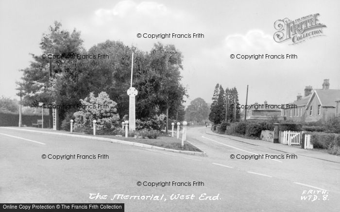 Photo of West End, The Memorial c.1955