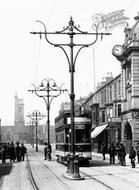 Street Lamps And Tram 1914, West Hartlepool