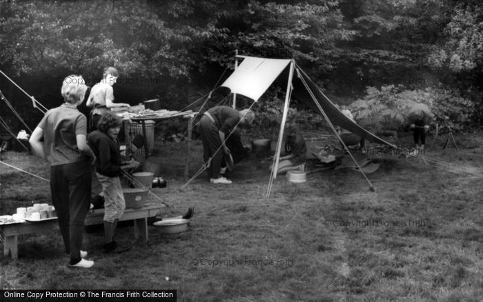 Photo of West Hoathly, Blackland Farm, Swedish Cooking Fire c.1965