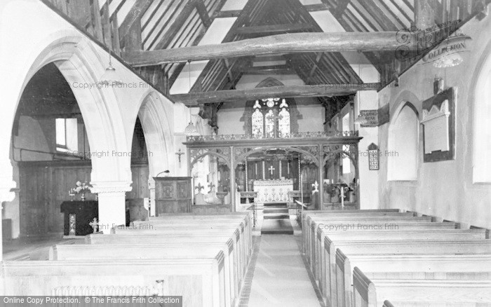 Photo of West Ilsley, All Saints Church Interior c.1955