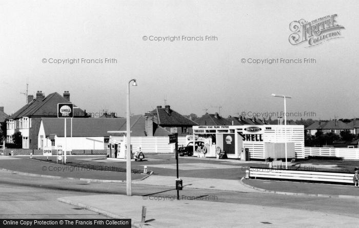 Photo of West Knighton, Filling Station, Aberdale Road c.1960
