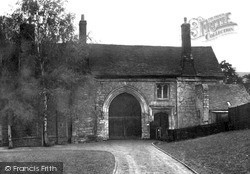 St Mary's Abbey, The Gateway c.1955, West Malling