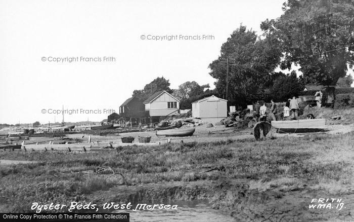 Photo of West Mersea, The Oyster Beds c.1955