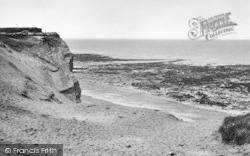 The Beach And Cliffs c.1955, West Runton