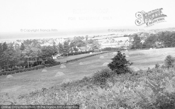 Photo of West Runton, Village, Fields And Sea c.1955