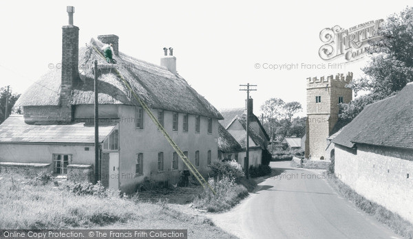 Photo of West Stafford, Thatching c.1960