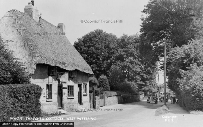 Photo of West Wittering, Thatched Cottages c.1955