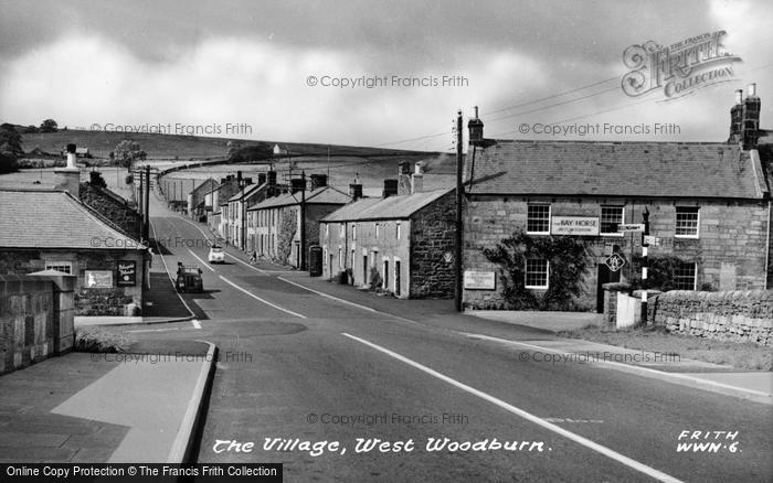 Photo of West Woodburn, The Village c.1955