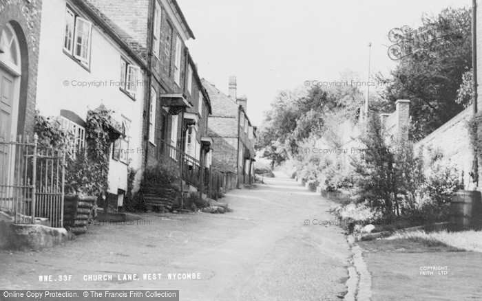 Photo of West Wycombe, Church Lane c.1960