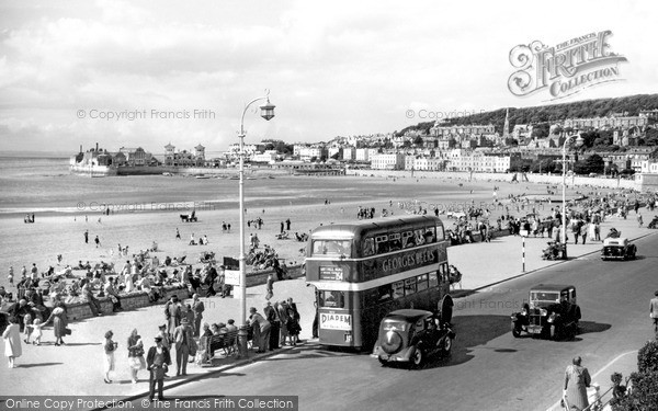 Photo of Weston Super Mare, Central Promenade 1950