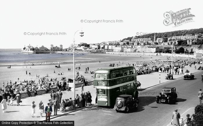 Photo of Weston Super Mare, Central Promenade 1950