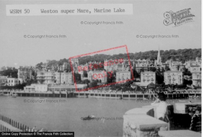 Photo of Weston Super Mare, Marine Lake c.1950
