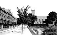 Weston-super-Mare, Oriel Terrace and St John's Church 1887