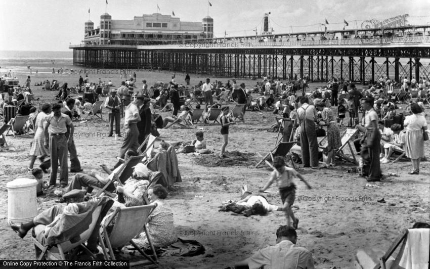 Weston-super-Mare, Sands and Pier c1950