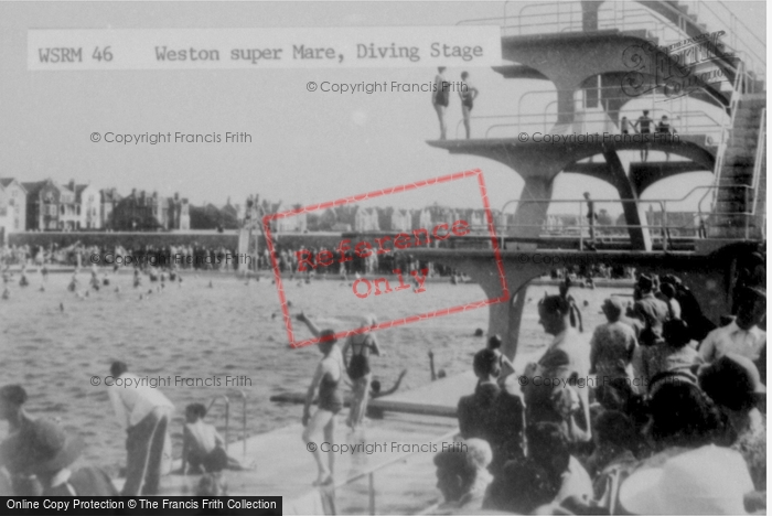 Photo of Weston Super Mare, The Diving Stage c.1950