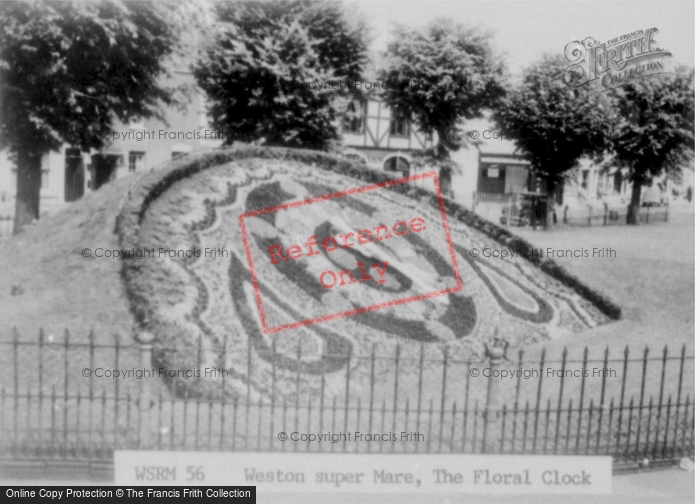 Photo of Weston Super Mare, The Floral Clock c.1950