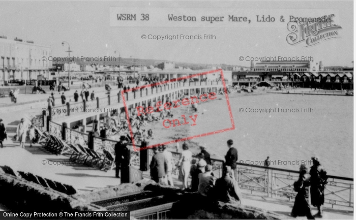 Photo of Weston Super Mare, The Lido And Promenade c.1950