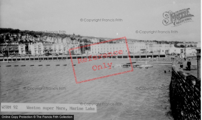 Photo of Weston Super Mare, The Marine Lake c.1965