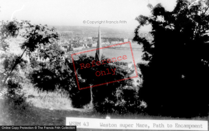 Photo of Weston Super Mare, The Path To The Encampment c.1950