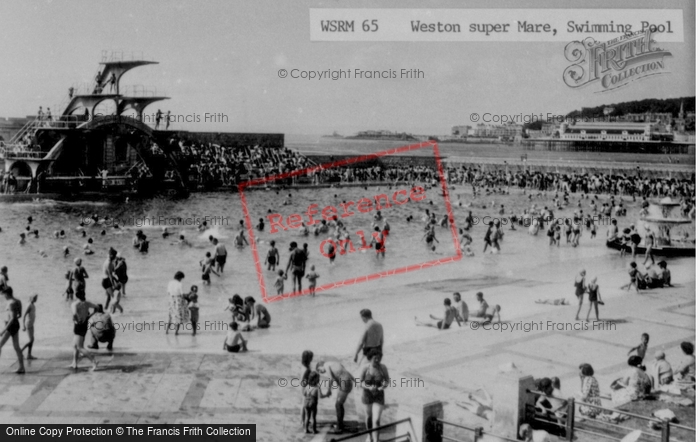 Photo of Weston Super Mare, The Swimming Pool c.1950