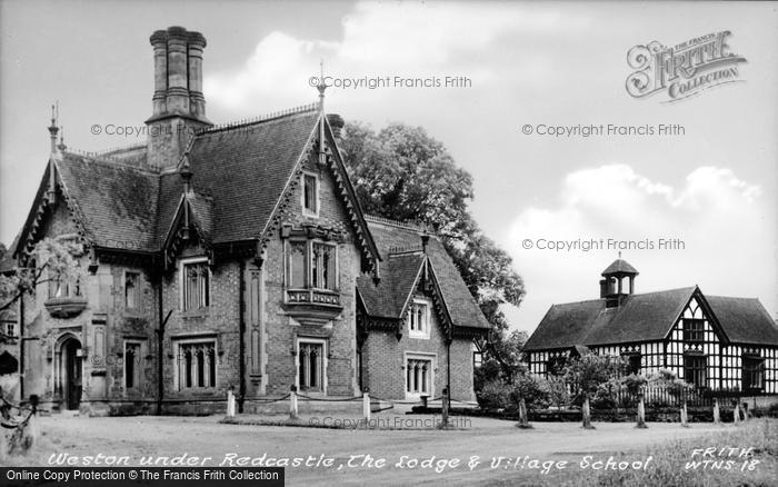 Photo of Weston Under Redcastle, The Lodge And Village School c.1955