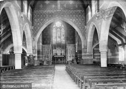 Weybridge, Church of St Michael and All Angels, interior 1904