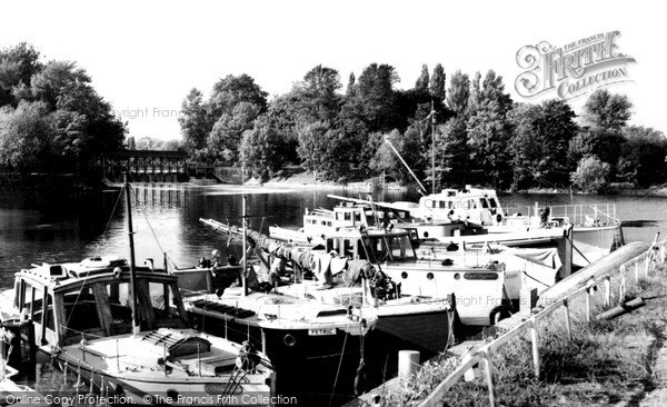 Photo of Weybridge, The River And Weir c.1960