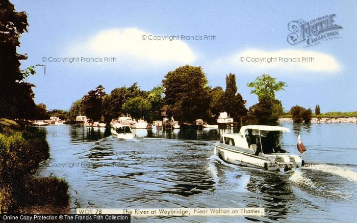 Photo of Weybridge, The River c.1965